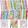 Seamart 24 Snap Bracelets Children + 50 Stickers, Colourful Bracelets