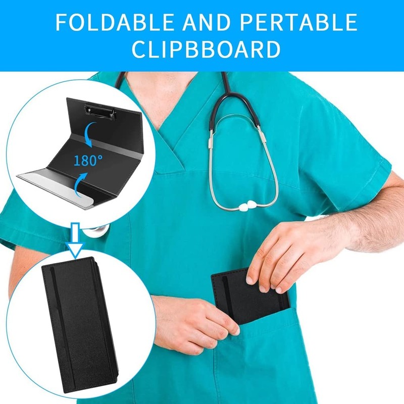 Ahvqevn 1 Pack Nursing Clipboard Foldable Nurse Folding Clipboard 3