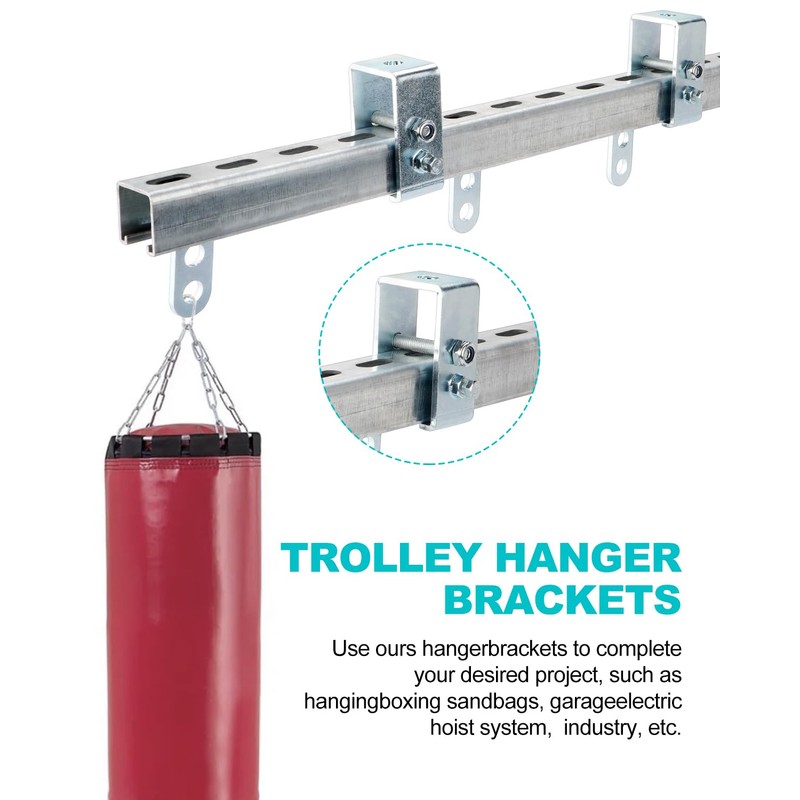 Upgrade Channel Trolley Track Hanger Bracket for UNISTRUT Strut Channel,