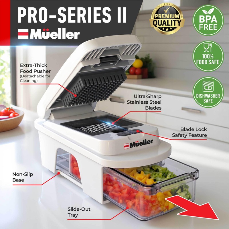 Mueller Pro-Series All-in-One, 12 Blade Mandoline Slicer for Kitchen, Food