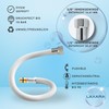 LAXARA Premium Connection Set White Chrome - Angle Valve 1/2