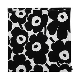 Marimekko Pieni UNIKKO 64163-190 Cushion Cover, 19.7 x 19.7 inches (50 x 50 cm), White/Black