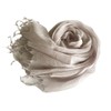 Prettystern Linen Plain Colour Unisex Summer Fringe Scarf, T117 Light