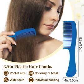 100 pcs Combs In Bulk Individually Wrapped, 4 color Pocket Hair Combs Set for Women, Men and Kids, Colorful Travel Comb Bulk for Airbnb Homeless Hotel Shelter Home Charity