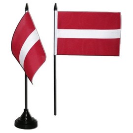 Fritze® Flag Table Flag Latvia Table Flag + Free Sticker