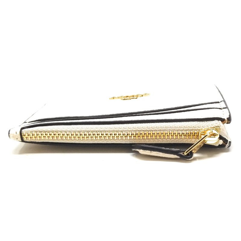 COACH Women's Mini Skinny ID Case, Crossgrain Leather - Chalk,