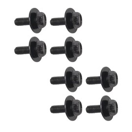 SUNJCO 8Pcs 12mm Top Front Skid Plate Bolts and Gasket Black Fits for 2000-2019 Toyota Tundra