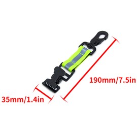 Surf turtle Firefighter Glove Clip Strap, Emergency Firefighting Rescue Turnout Gear Reflective Nylon Webbing with Heavy Duty Alligator Clip