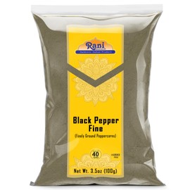 Rani Black Pepper Fine Powder 80 Mesh 3.5oz (100g) ~ All Natural | Vegan | Gluten Friendly | NON-GMO | Kosher | Product of Vietnam
