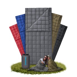 KingCamp Camping Blanket Ultralight Multifunctional Warm Outdoor Travel Blanket with Snaps Lightweight Sleeping Blanket for Hiking Picnic Home