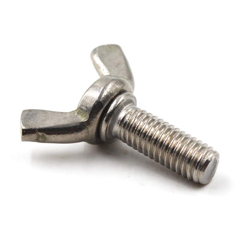 10 Pcs 304 Stainless Steel Wing Screw Set M8x50 Hand