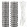 24 Pieces Lint Traps Washing Machine Stainless Steel Lint Snare