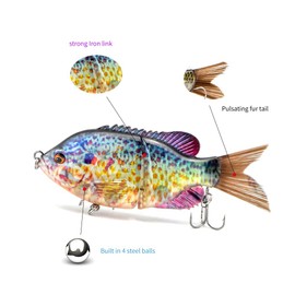 ods lure Bluegill Glide Bait Topwater Fishing Lure Floating Swimbait for Bass Trout Perch Pike Walleye Fishing
