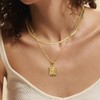 KissYan Zodiac Pendant Necklace for Women Men, 14K Gold Plated