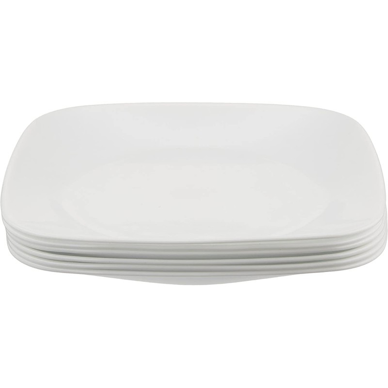 Corelle Vitrelle 6-Piece Salad Plates Set, Triple Layer Glass and