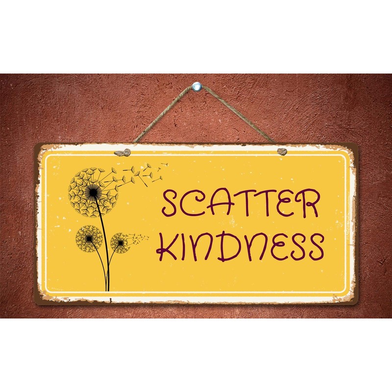 Deerts 2489HS Scatter Kindness - Cartel colgante de aluminio (12,7