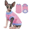 Sphynx Hairless Cat Clothes with Dinosaur Print, Pullover Kitten T-Shirts