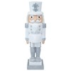 Sunnydaze 3ft Sterling The Silver Nutcracker Christmas Decoration - Polyresin