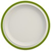 Ornamin Flat Plate Diameter 26 cm Green Melamine Edge (Model