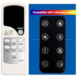 XINJISHIMIN Replacement Remote Control for Paramount Fitness Electric Fireplace EF-WM362 MO EF-WM363 MO EF-WM364 MO EF-WM384 MO BLT-999W-13-42 BLT-999W-13-50 BLT-999W-13-60 BLT-999W-17