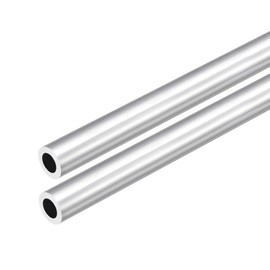 DMiotech Set of 2 (Outer Diameter 0.6 inches (16 mm) x Inner Diameter 0.4 inches (10 mm) 6063 Aluminum Round Tube Length 11.8 inches (300 mm) Mechanical Picture Frame Construction Industrial Metal