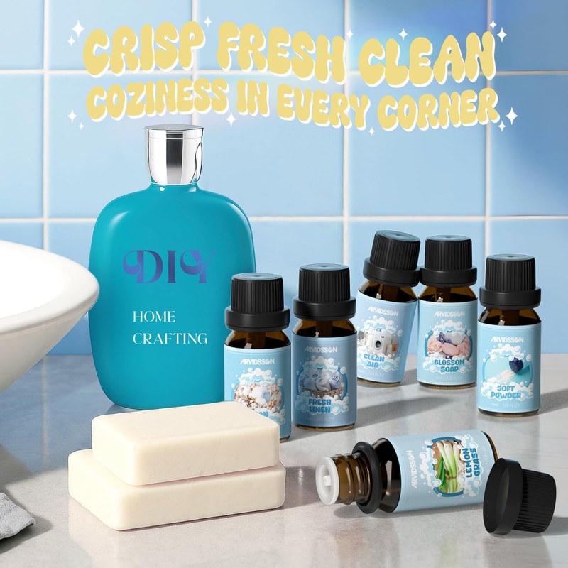 Clean Essential Oils Set, ARVIDSSON Natural Fragrance Oil for Diffuser,