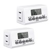 BN-LINK Digital Timer Outlet Indoor,24 Hour Light Timer Easy Programmable,Mini