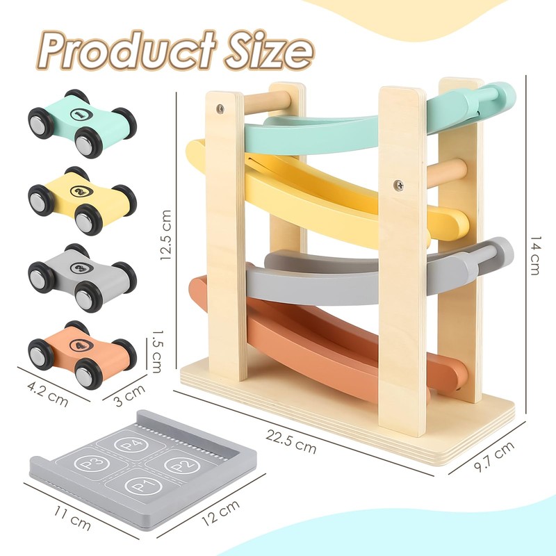Wooden Toys Car Ramp Toy for 1 2 Year Old