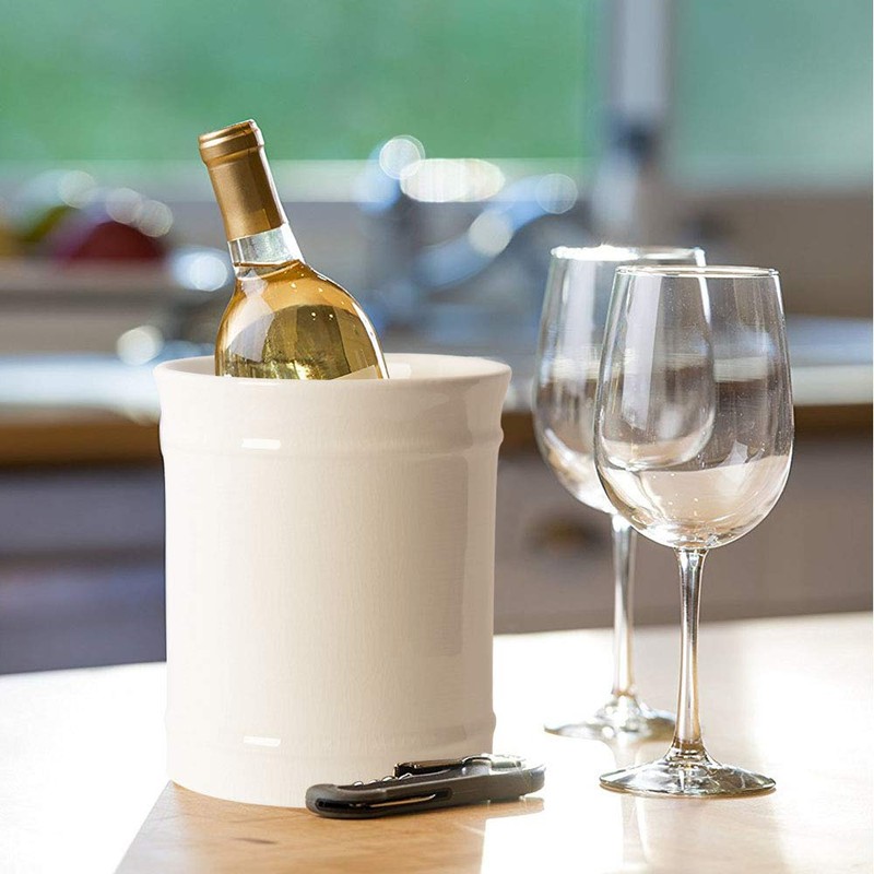 SZUAH Kitchen Ceramic Utensil Holder, Larger Capacity Utensil Crock, for