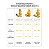 toolant 2 Pairs Slip-On Winter Leather Work Gloves for Men,