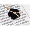 Kintsugi 20mm Black Howlite Broken Sakura Blossom Mended with 23k