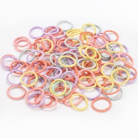 mefeny Hair Rubber for Children, Kids, Small, Large Capacity, Tangle-Free Accessories, Colorful Girls, Babies, Nursery School (Wavy - Colorful A3)