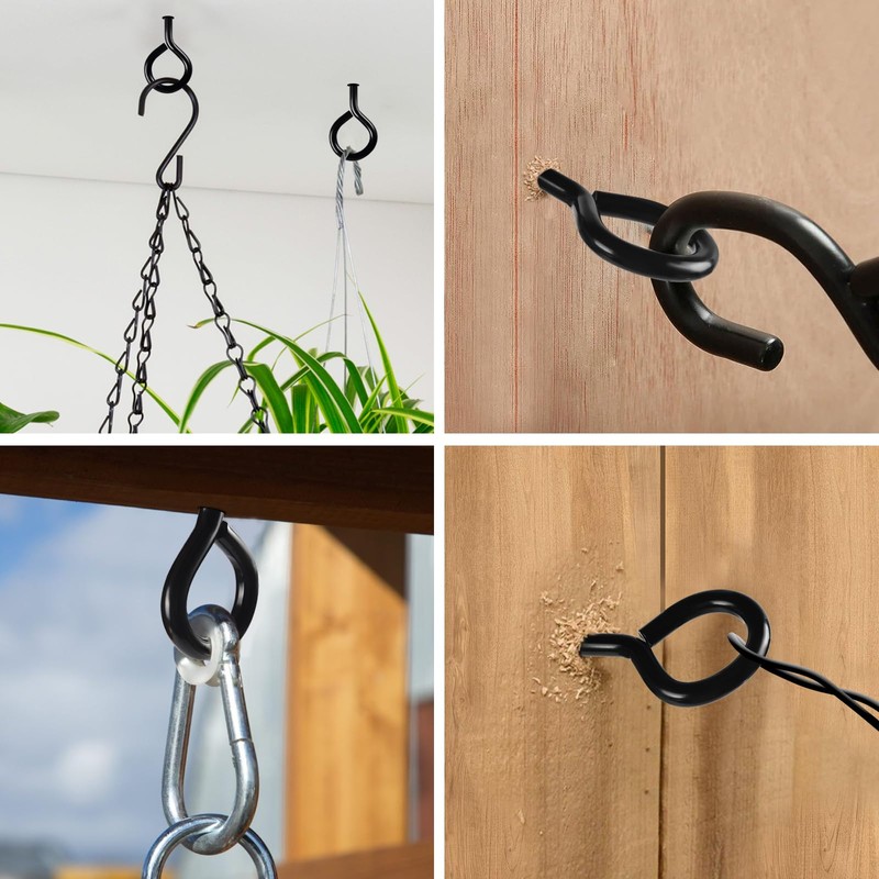 Farady 5 Inch Eye Hooks Heavy Duty Black Eye Bolt
