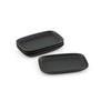 Hanseküche Mezzeteller Stoneware Set of 4 Appetizer Plates Rectangular Black