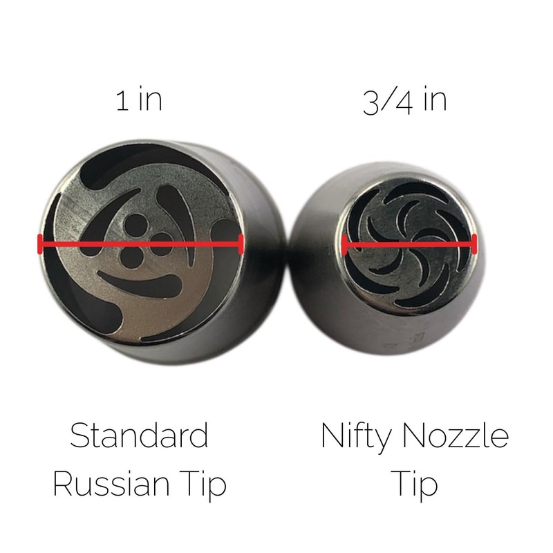 Nifty Nozzles Mini Russian 13 pc Piping Tip Set, Sugar