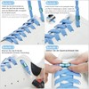 Puzeam 2 Pairs of Elastic Shoelaces, Flat, with Metal Capsule,