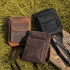 LEABAGS Men's Leather Small Shoulder Bag, Messenger Bag with Shoulder