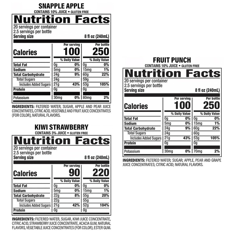 Snapple Juice Drink Variety Pack, 20 oz., 24/Pack (26001)