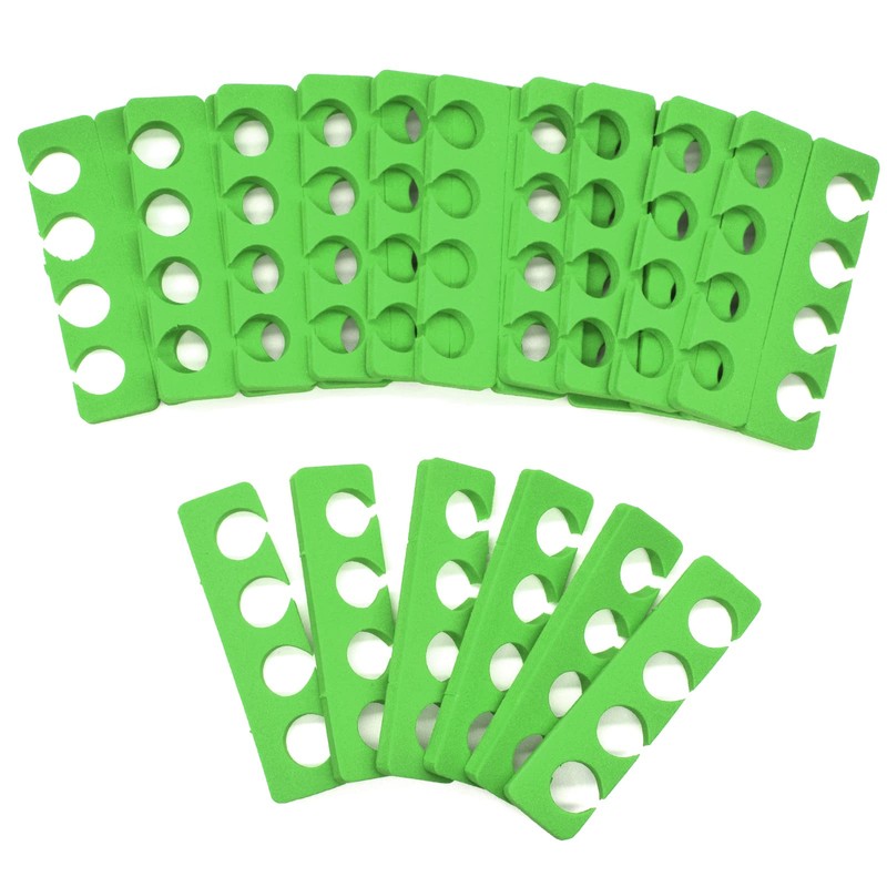 PrettyClaw Toe Separators 100 Pairs (200 Pieces) (Green)