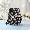 Goodhan Floral Embroidery Crossbody Bag, Mini Canvas Shoulder Bag Cellphone