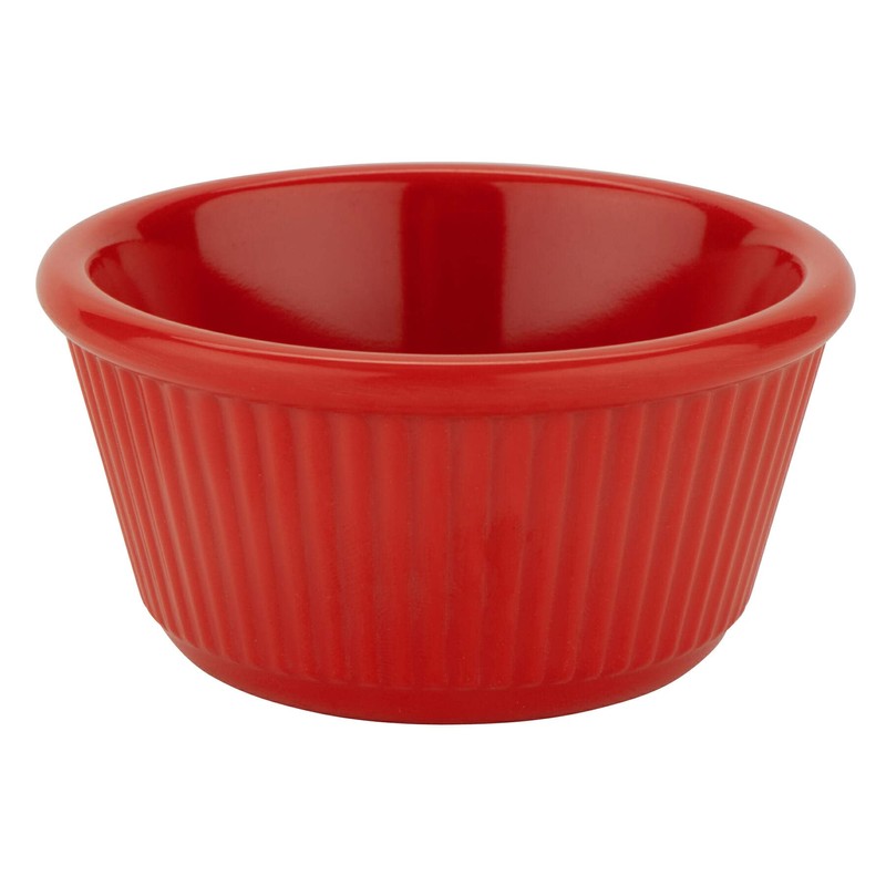G.E.T. RM-401-R Red 4 oz. Fluted Ramekin, Break Resistant, Red