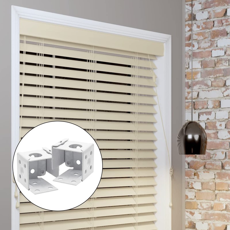 Waziaqoc 4PCS Blind Brackets, 1 Inch Low Profile Box Mounting