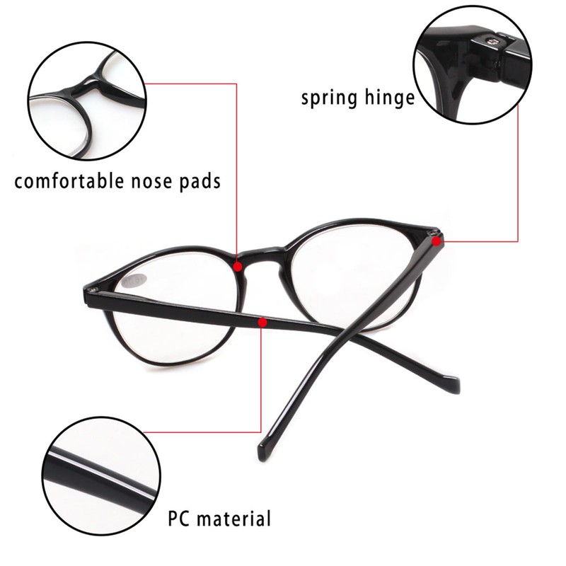 NORPERWIS 5 Pairs Reading Glasses - Standard Fit Spring Hinge