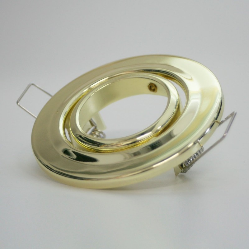 3x MR16 Lamp Mounting Frame Brass Swivel