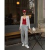 Twist string tank top T-shirt daily summer red twist tank