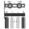 LAJIAOZ 6" Slide Gate Guide Roller with Black Steel Bracket