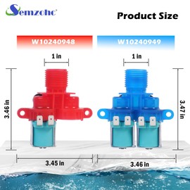 MVWX655DW1 W10240948 Washer Hot Water Inlet Valve W10240949 Washer Cold Water Inlet Valve Compatible with May-tag whirl-pool washer Replace AP6327638, ap6285450, W10240949, W11168740