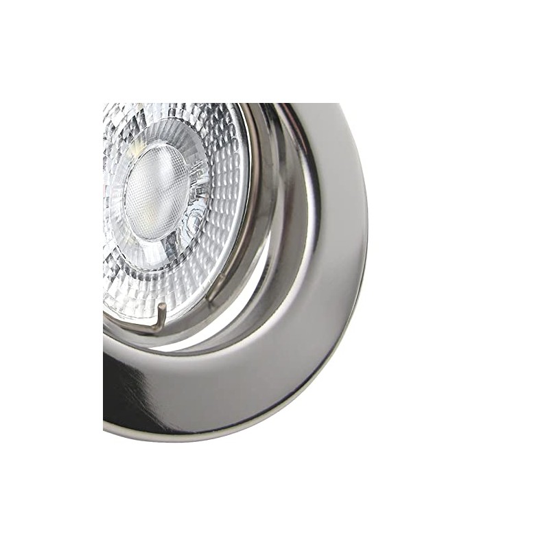 trendlights24 Decora LED Einbaustrahler 230V Chrom rund 3-Stufen dimmbar extra