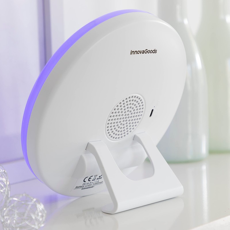 InnovaGoods® Sveglia alba ricaricabile con altoparlante Slockar, ti sveglia in