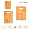 Totally Bamboo 3-Piece Bamboo Cutting Board Set – Reversible Kitchen